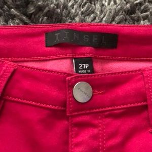 Magenta skinny jean, gorgeous color!